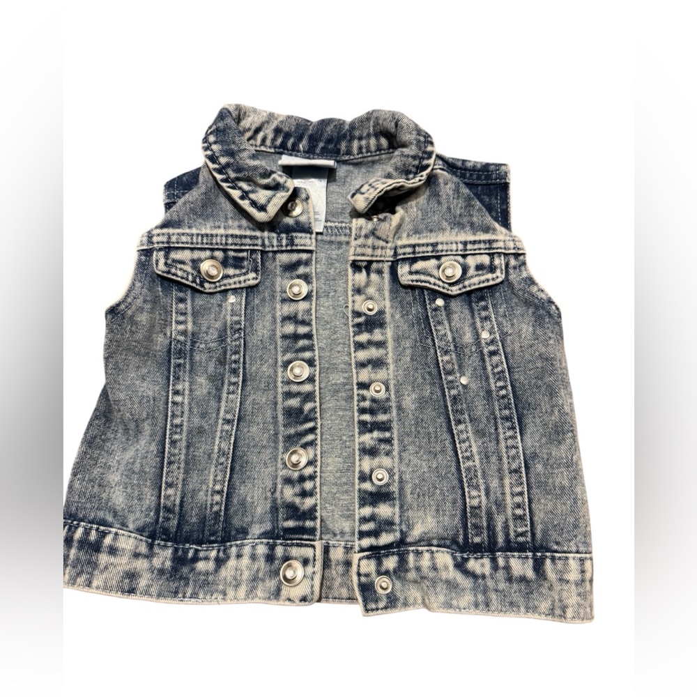 Little Lass Blue Denim Kids vest sz 4T